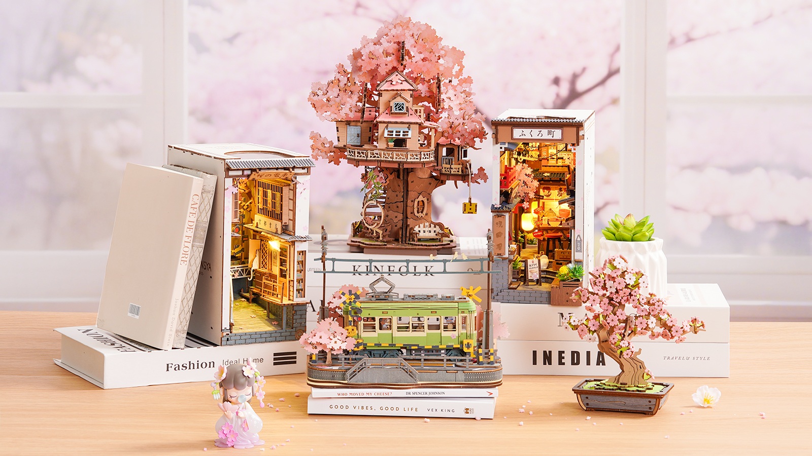 Rolife Cherry Blossom Themed 3D Puzzles