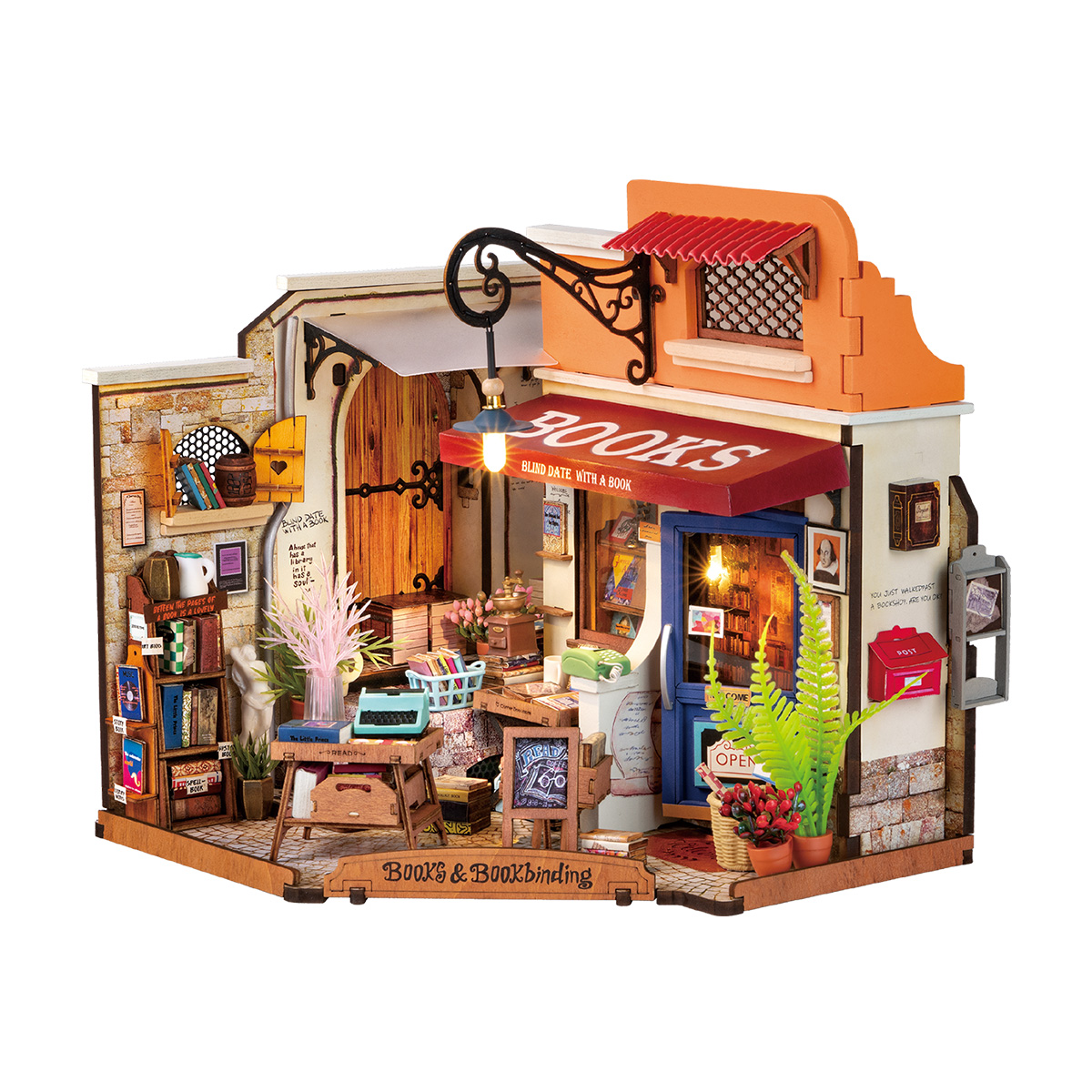 Rolife DIY Miniature House Kit - Coin Librairie DG164 image de galerie 2