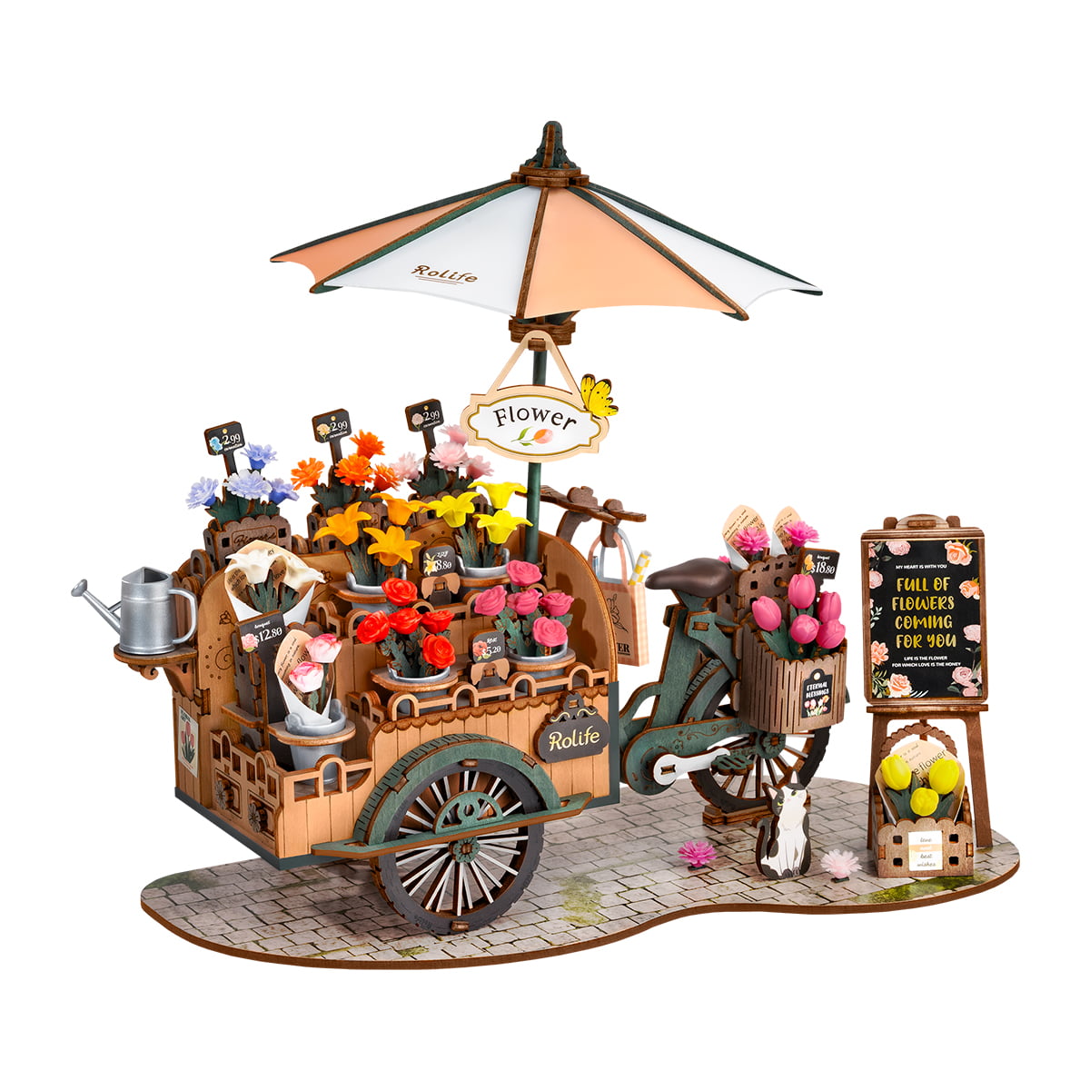 Rolife 3D Wooden Puzzle- Bloosom Cart TGS03 gallery image 2