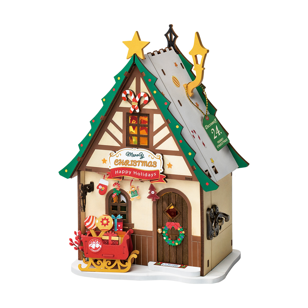 Rolife DIY Miniaturhaus - Funkelndes Weihnachtshaus DS036 alternativer Produktansicht