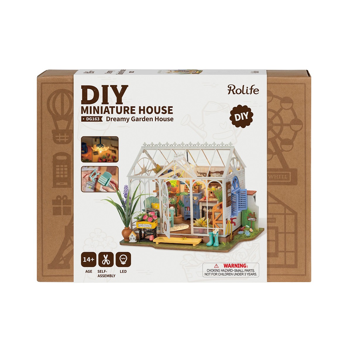 Rolife Miniature House - Maison de jardin de rêve DG163 emballage du produit