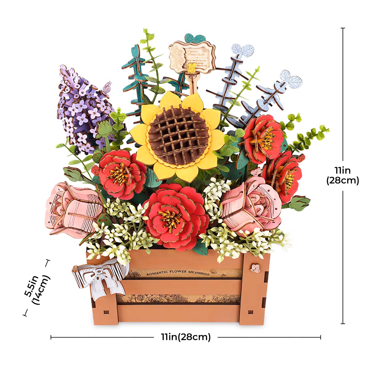 Rowood DIY 3D Puzzle - Wooden Bloom Box TW02H gallery image 6