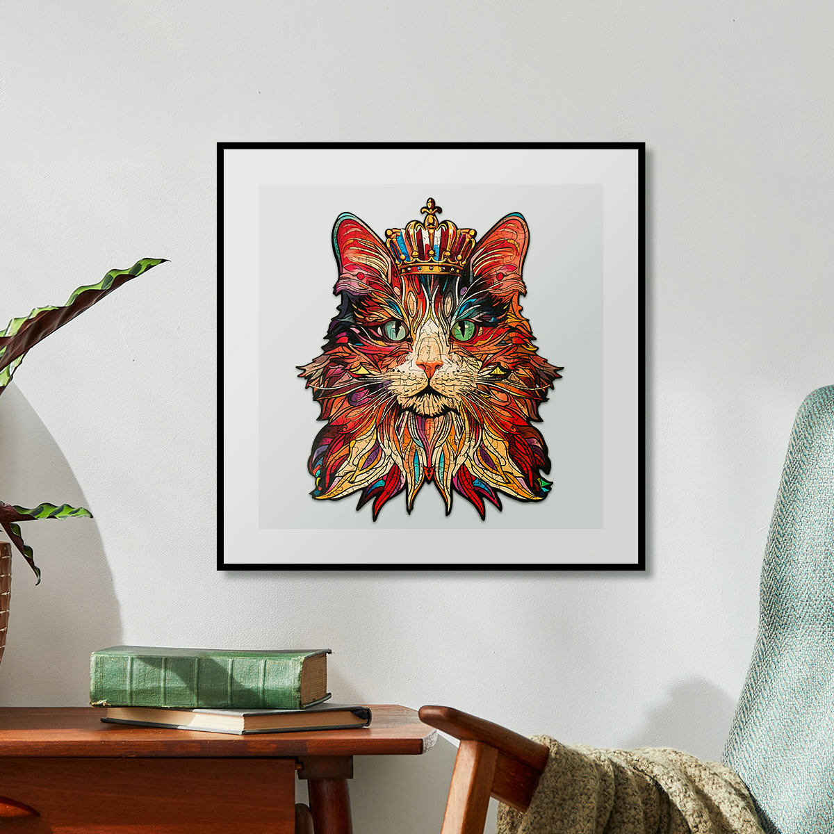 Rowood Wooden Jigsaw Puzzle - Cat King TA002 imagen principal del producto