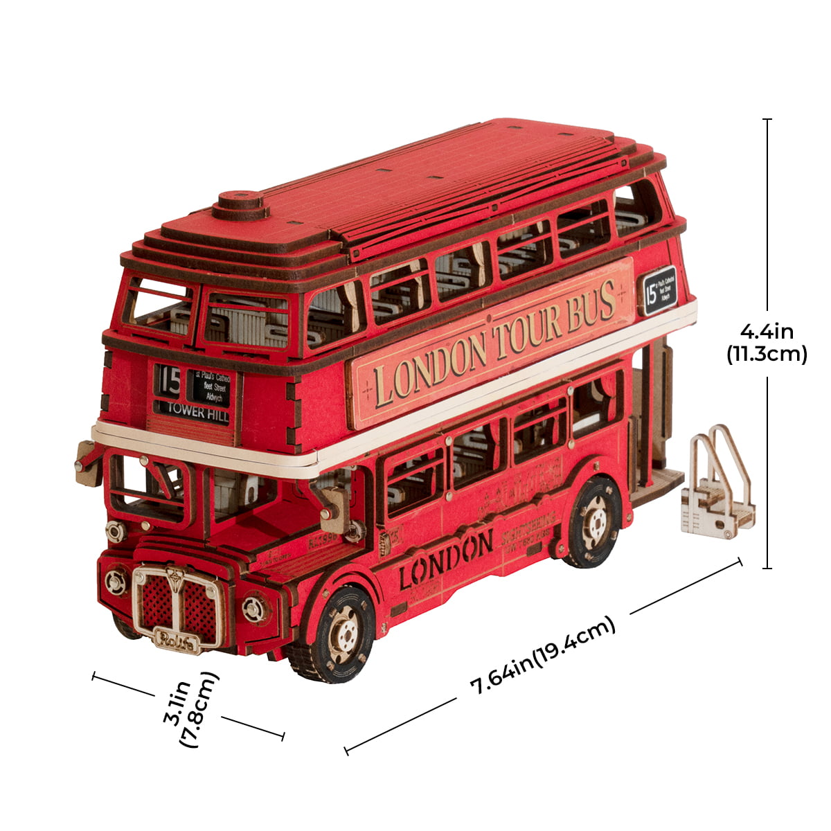 Rolife 3D-Holzpuzzle – Londoner Bus