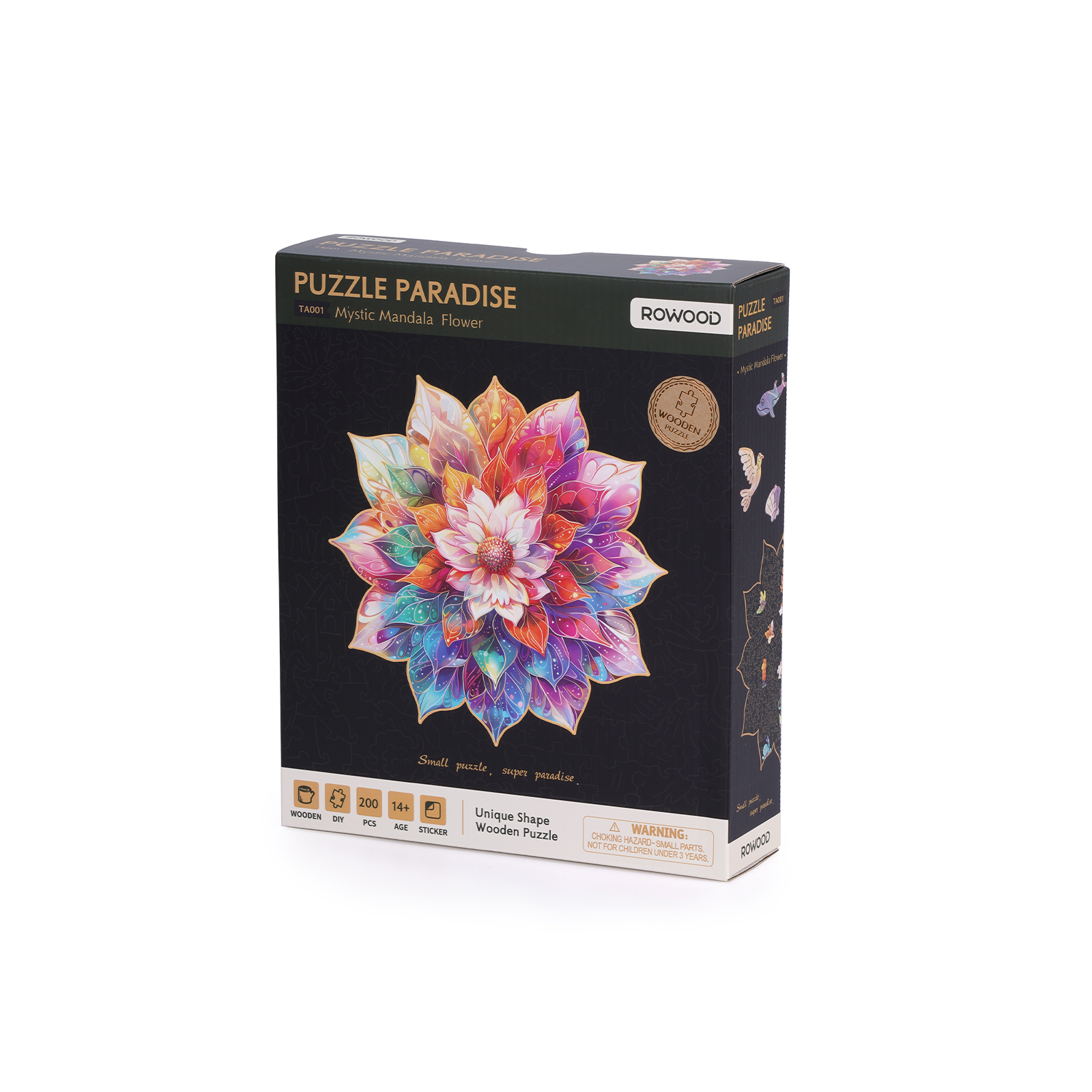 Rowood Wooden Jigsaw Puzzle - Mystic Mandala Flower gallery image 4