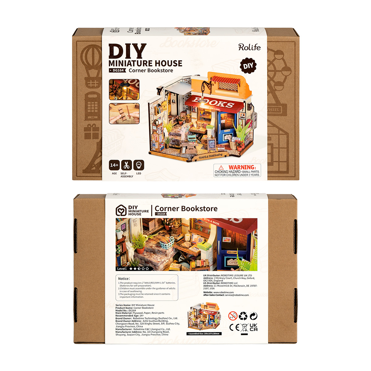 Rolife DIY Miniature House Kit - Coin Librairie DG164 image de galerie 8