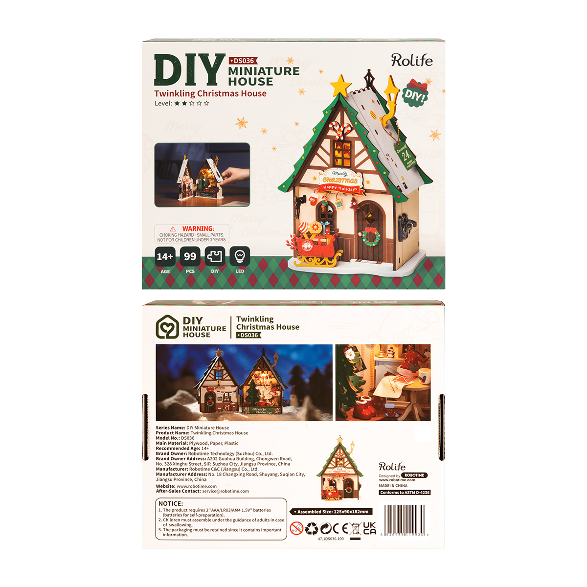Rolife DIY Miniature House - Maison de Noël scintillante DS036 image de galerie 7