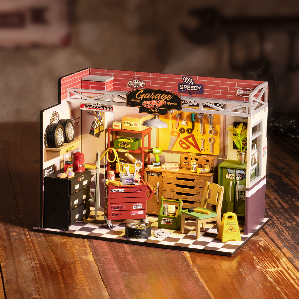 Rolife DIY Miniature House Kit - Garage Workshop DG165 gallery image 1