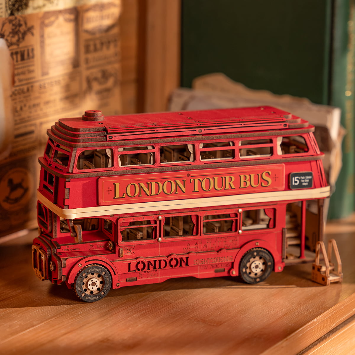 Rolife 3D-Holzpuzzle – Londoner Bus