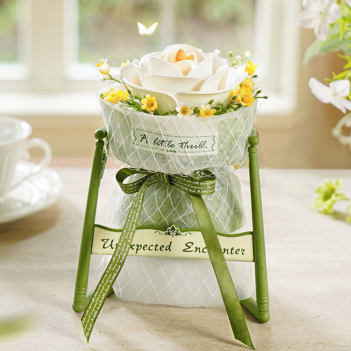 ROKR DIY 3D Puzzle Model - White Camellia AF011 alternate product view
