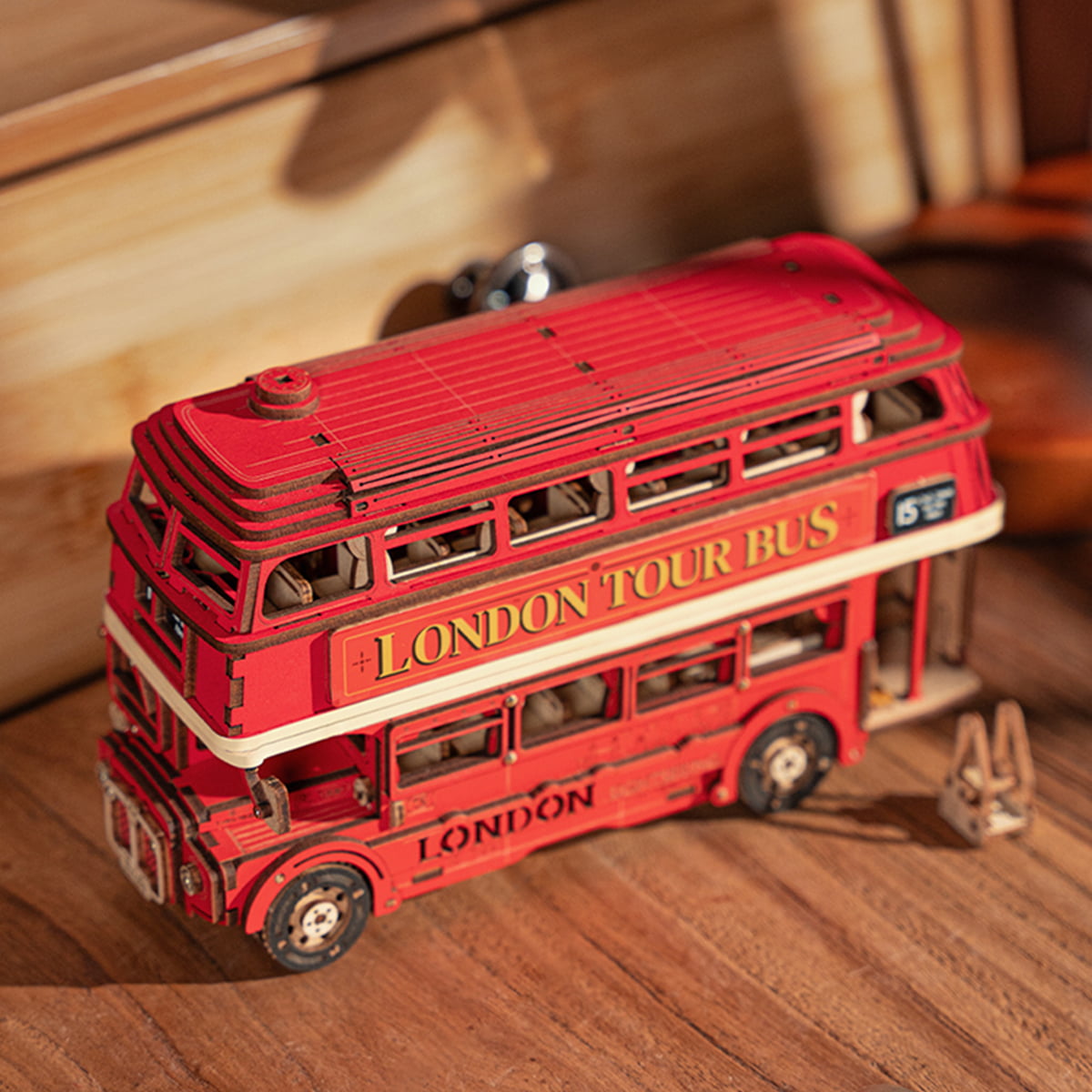 Rolife 3D-Holzpuzzle – Londoner Bus