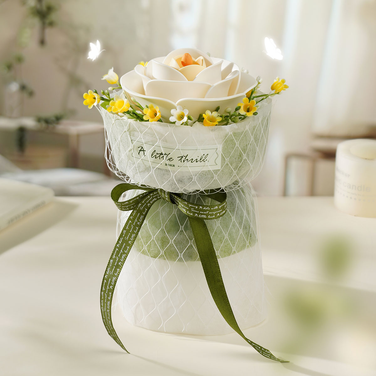 ROKR DIY 3D Puzzle Model - Camelia Blanca AF011 imagen principal del producto