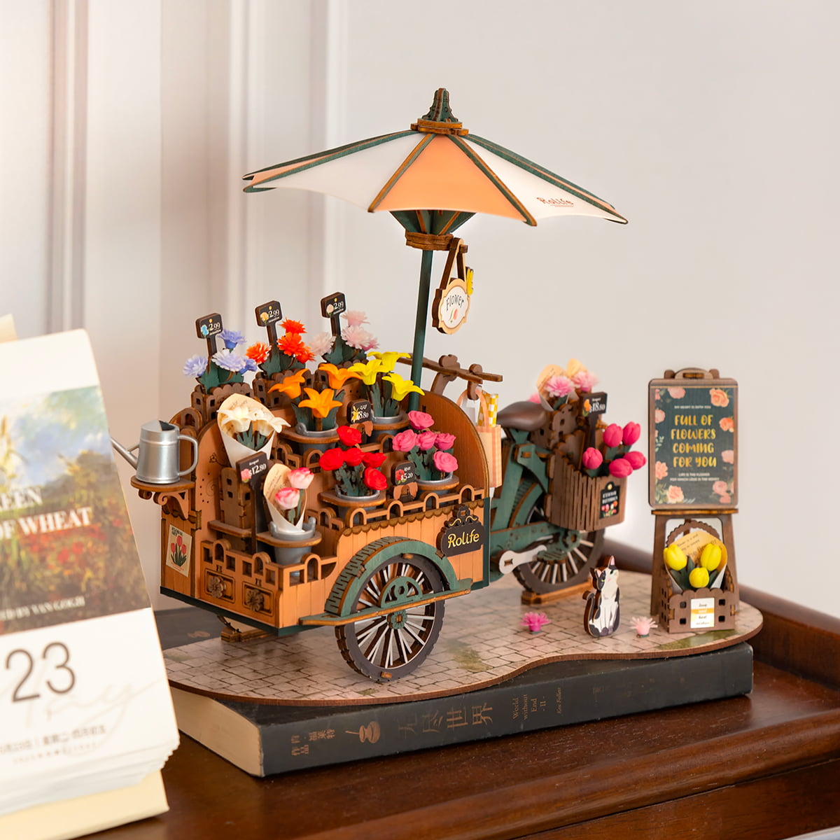 Rolife 3D Wooden Puzzle- Bloosom Cart TGS03 gallery image 3