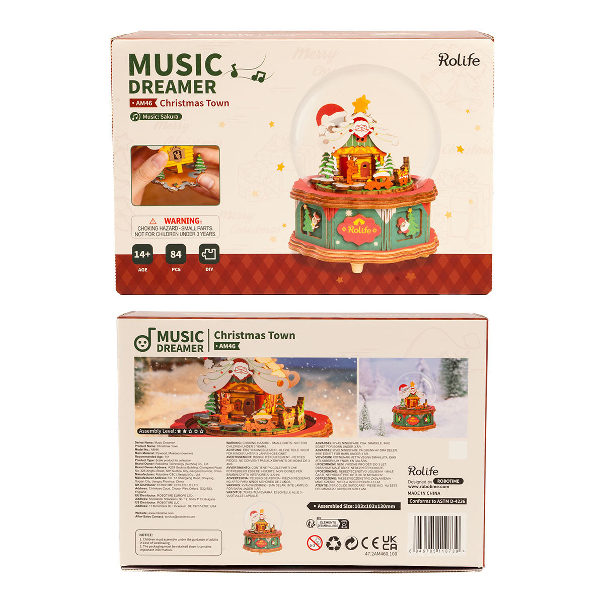 Rolife DIY Music Box - Christmas Town AM46 gallery image 6