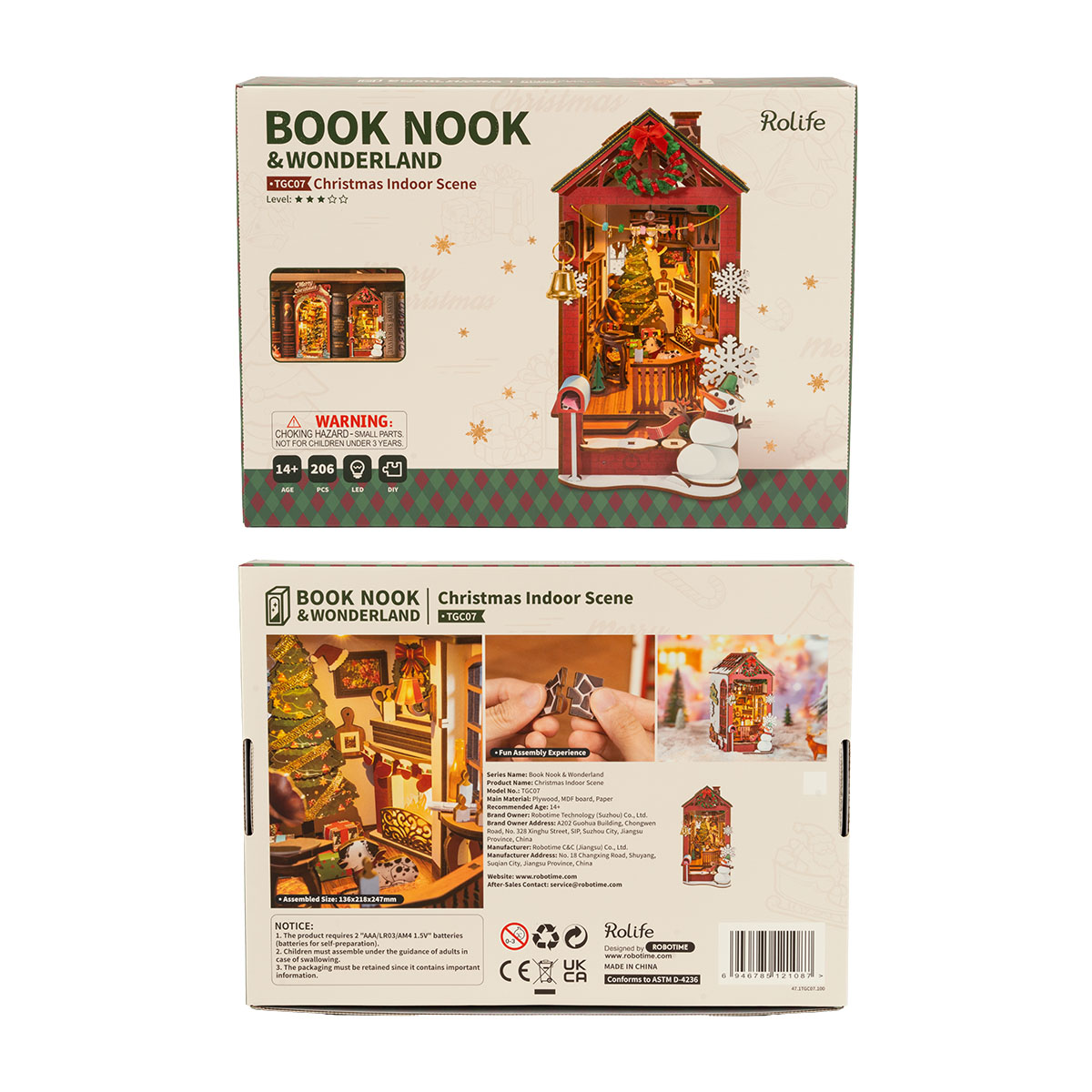 Rolife DIY Buchnische Kit - Weihnachts-Innenraumszene TGC07 Galeriebild 8