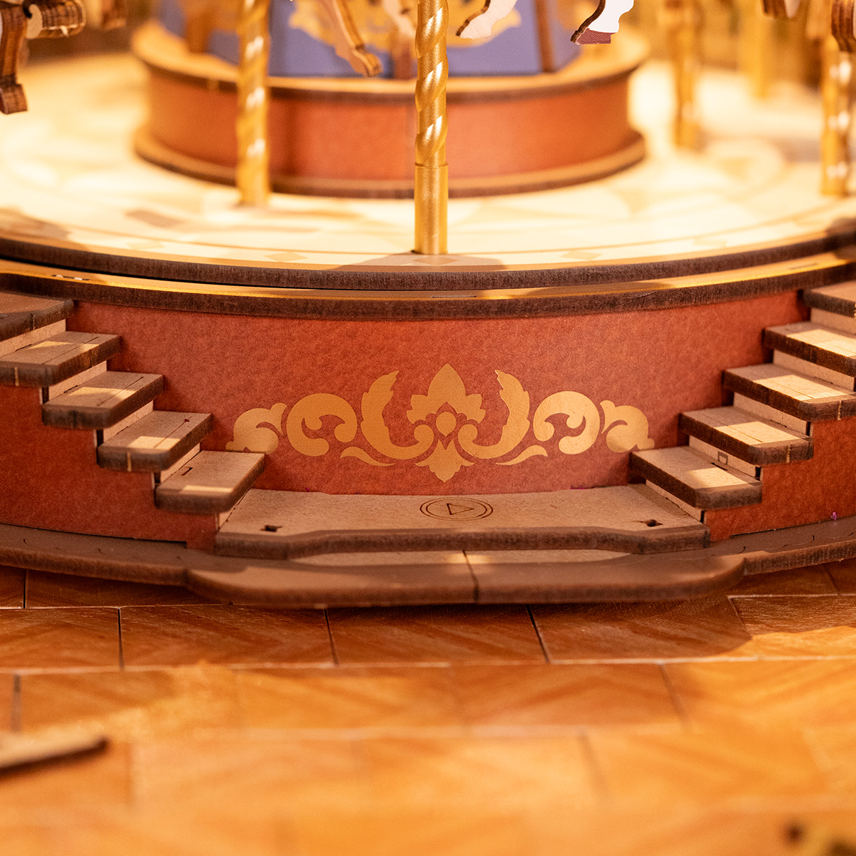 Rolife 3D Wooden Puzzle - Classic Carousel AMC01 detail view