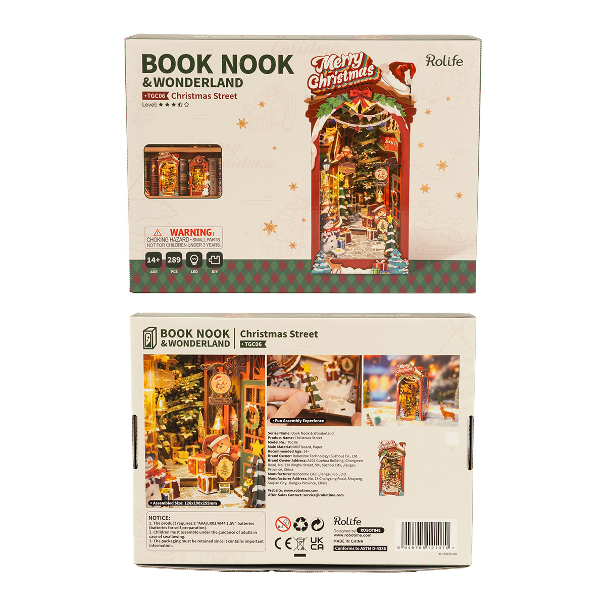 Rolife DIY Book Nook Kit - Christmas Street TGC06 gallery image 9