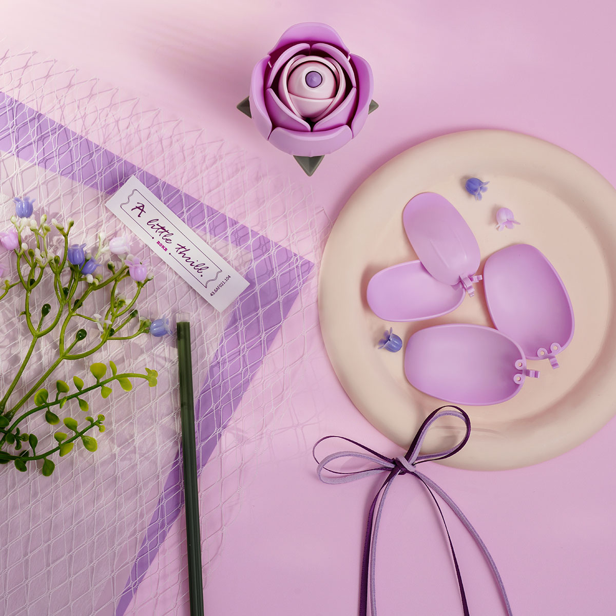 ROKR DIY Blumenstrauß 3D Puzzle - Lila Rose AF021 Galeriebild 4