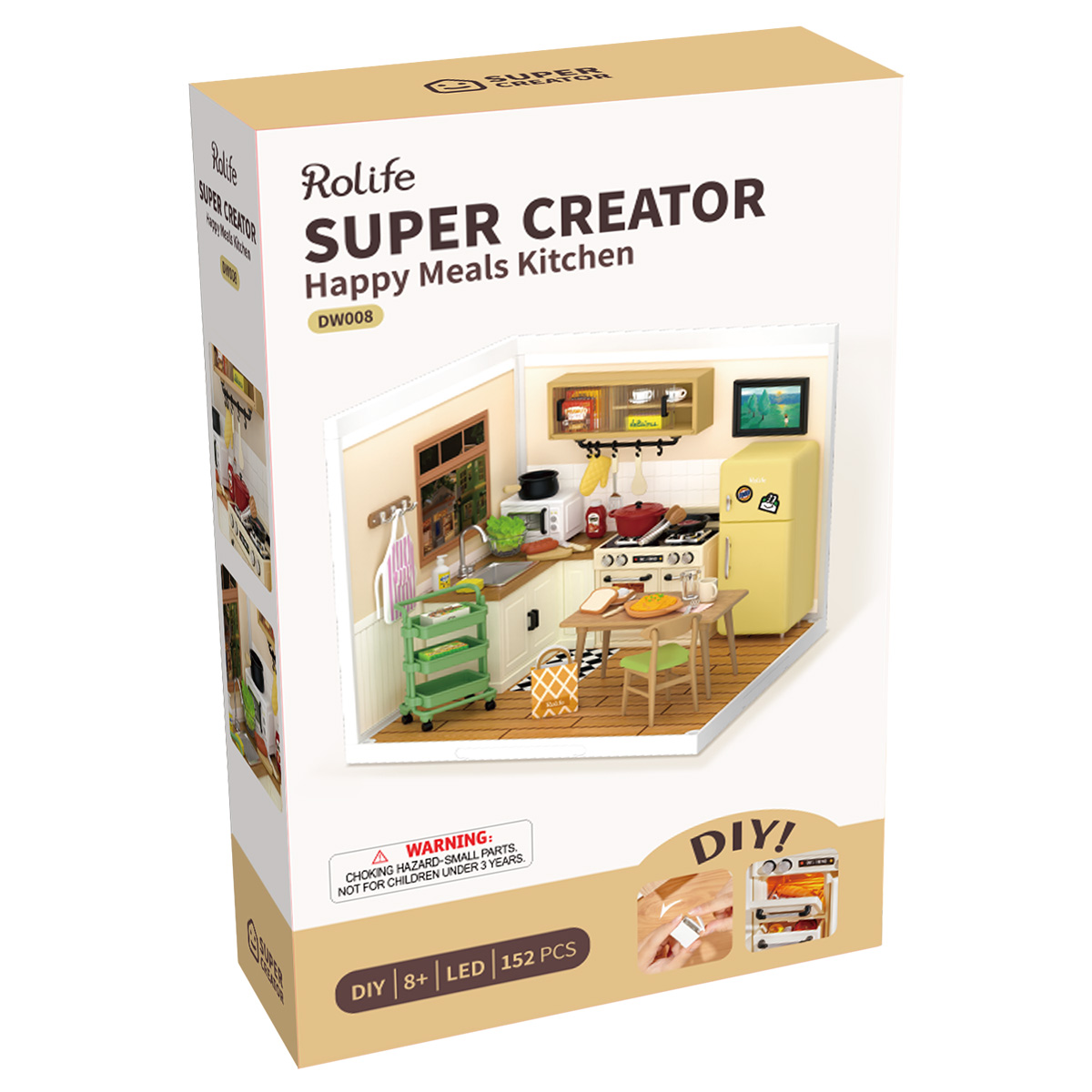 Rolife Happy Meals Kitchen Super Creator Miniature House DW008 image de galerie 7