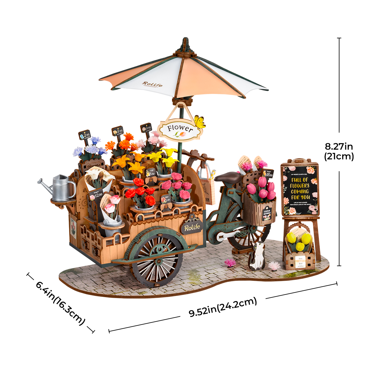 Rolife 3D Wooden Puzzle- Bloosom Cart TGS03 gallery image 6