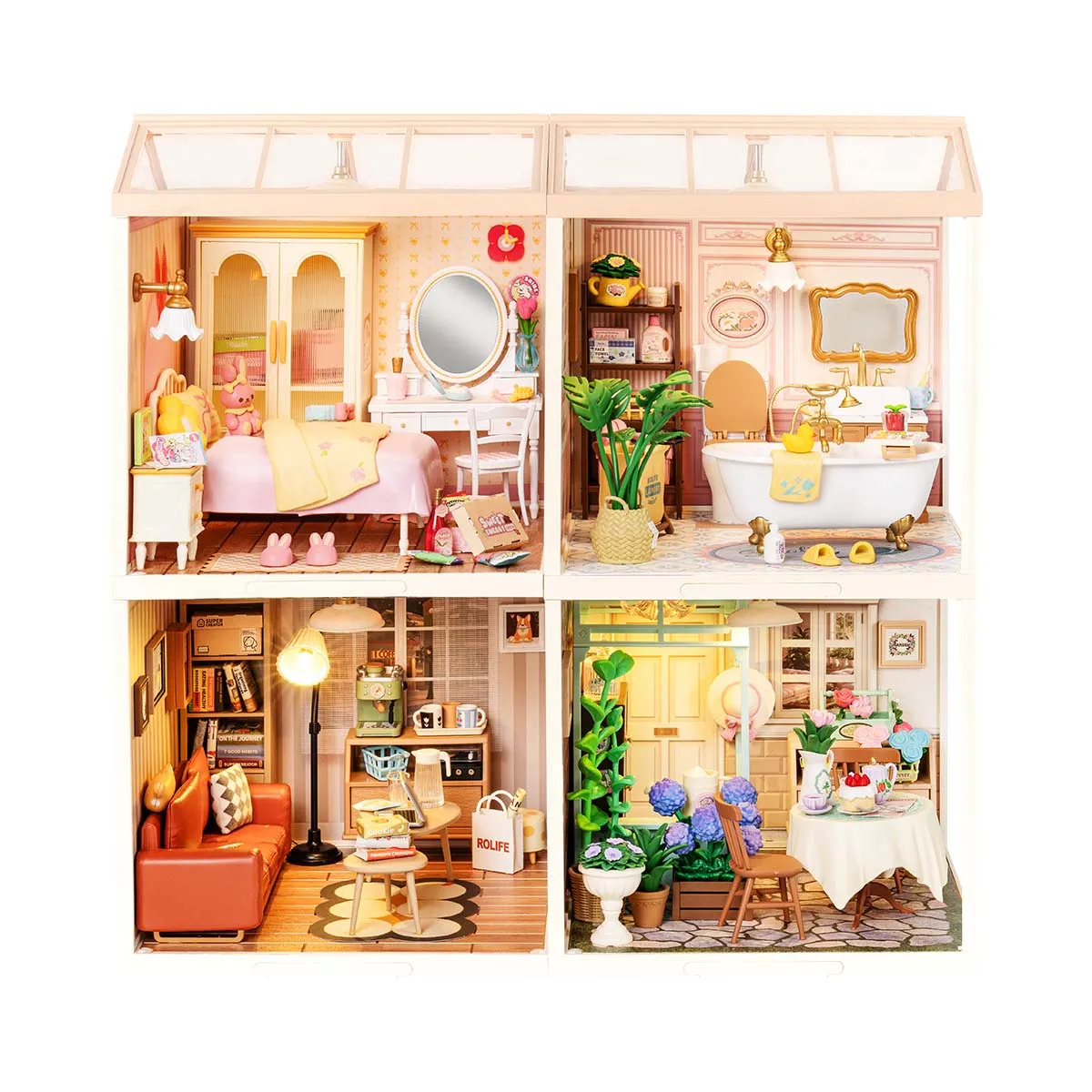 Rolife Super Creator Miniaturhaus 4 in 1 Vierfach-Gitter alternative Produktansicht
