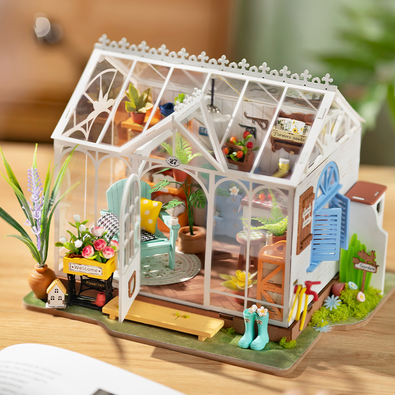 Rolife Miniature House - Maison de jardin de rêve DG163 scène d'affichage d'hiver