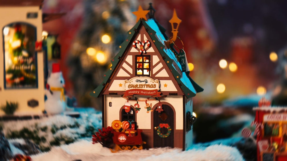 Rolife Twinkling Christmas House A Creative Christmas Ornament