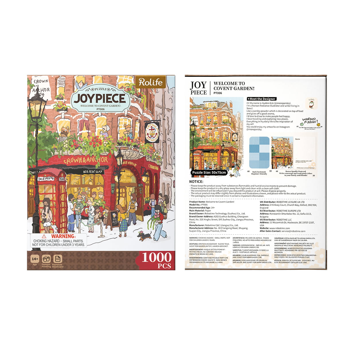 Rolife 1000 Pièces Puzzle - Bienvenue à Covent Garden PT006 image de galerie 8