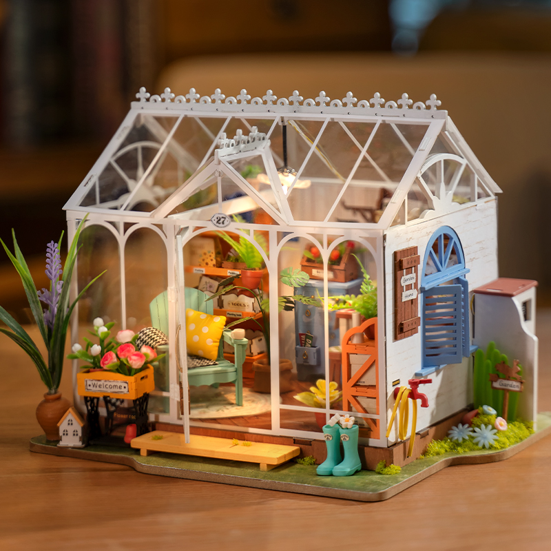 Rolife Miniature House - Dromerige Tuin Huis DG163 tafel display scène
