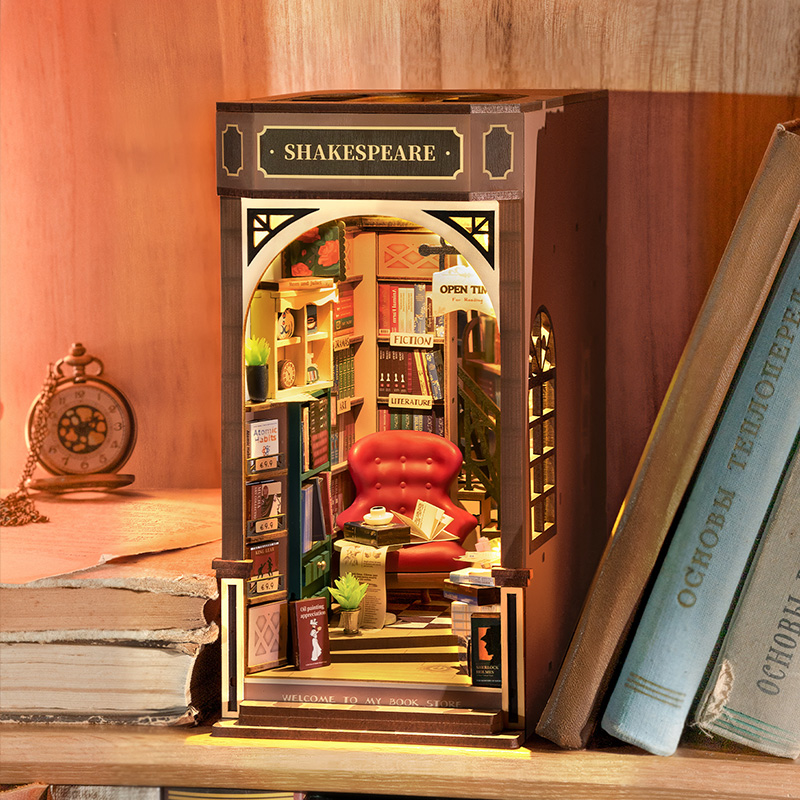 Rolife DIY Book Nook Kit - Scène d'affichage de bibliothèque de librairie TGB07