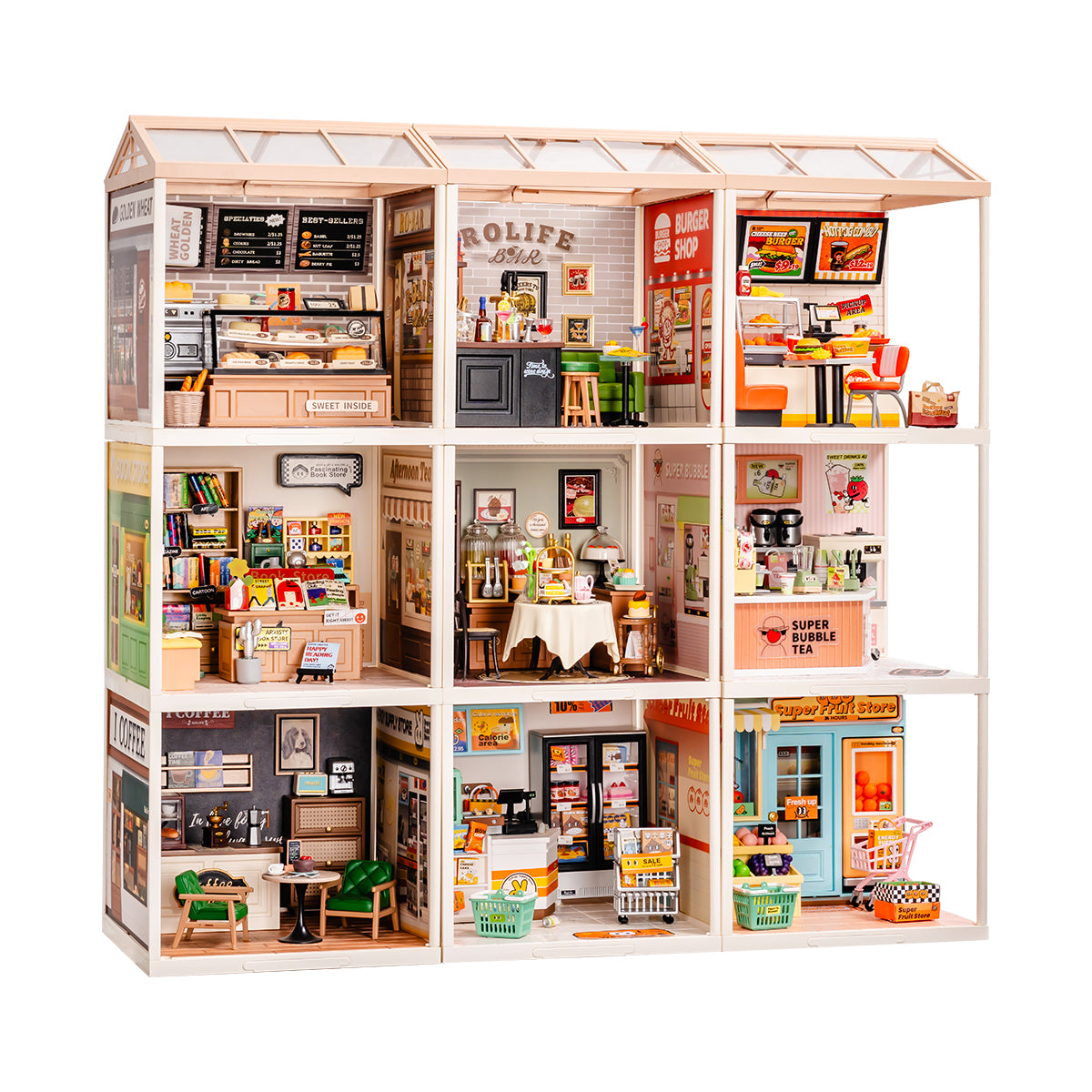 Rolife Super Creator Miniaturhaus 9 in 1 Neun Raster Produkt-Held Bild