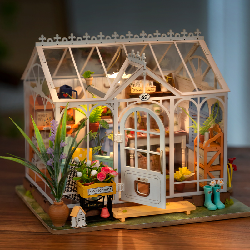Rolife Miniature House - Maison de jardin de rêve DG163 scène d'affichage de maison de jardin