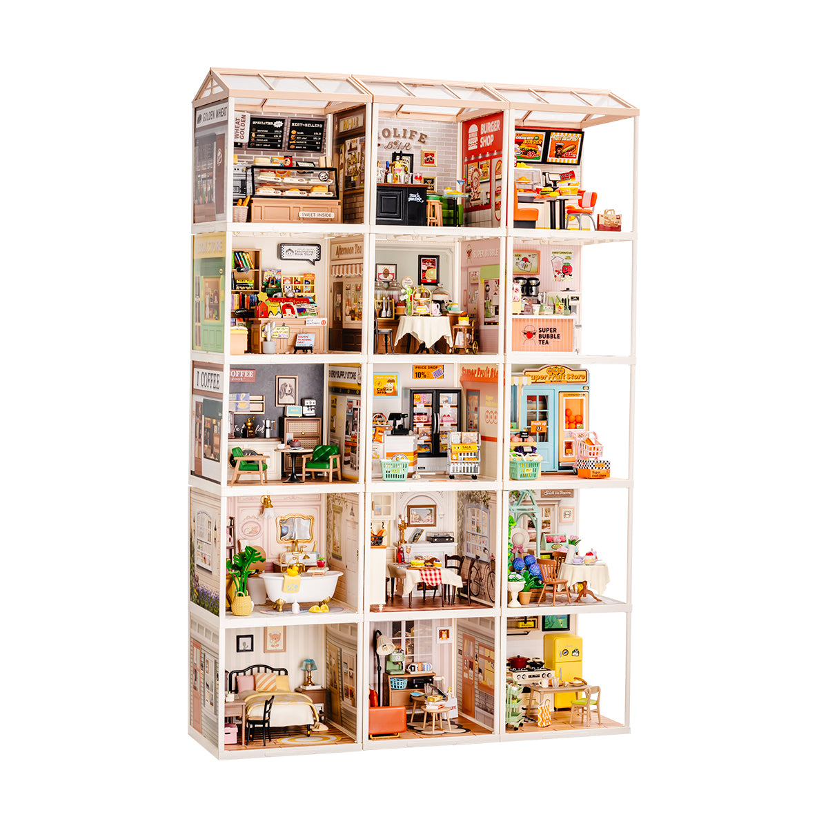 Image héroïque du produit Rolife Super Creator 15 en 1 Maison Miniature