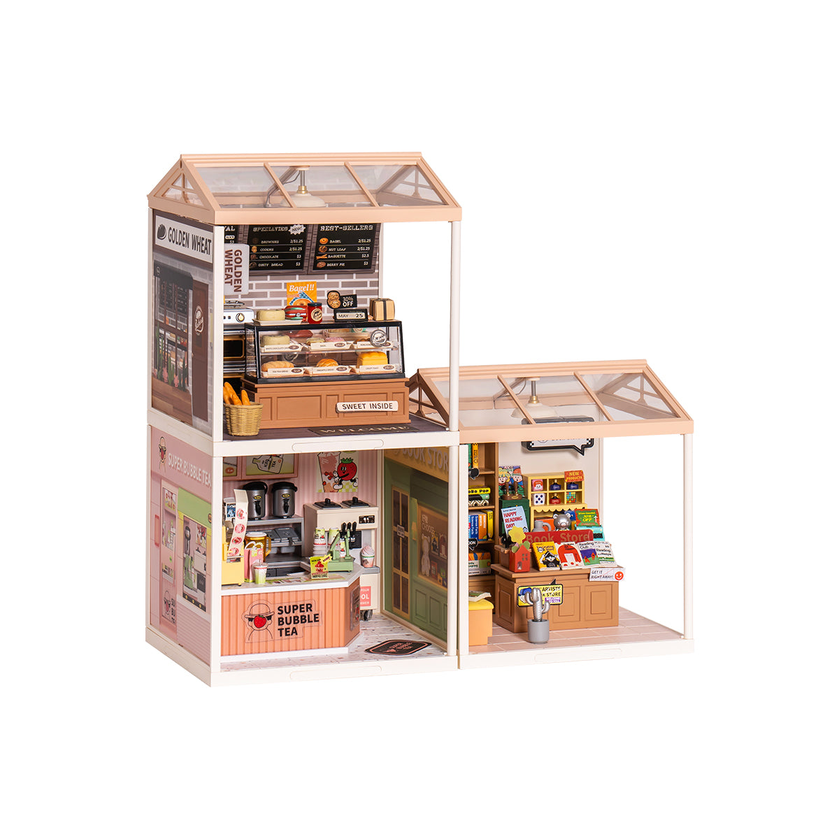 Rolife Super Creator Casa en Miniatura 3 en 1 Forma L vista detallada