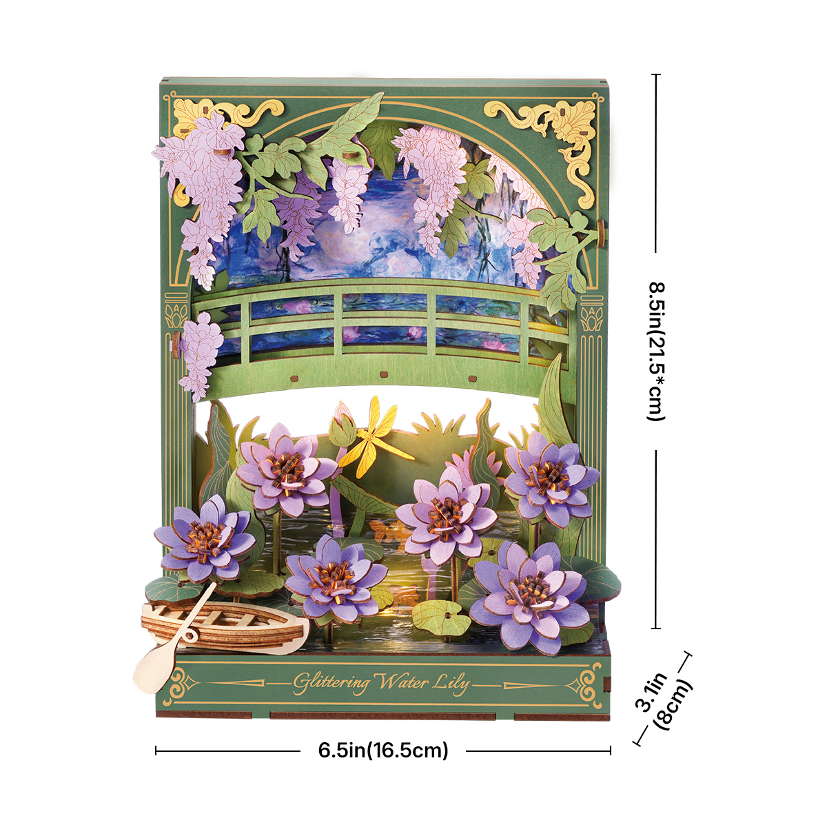 Rowood 3D Wooden Puzzle - Glittering Water Lily TH001 gallery image 5