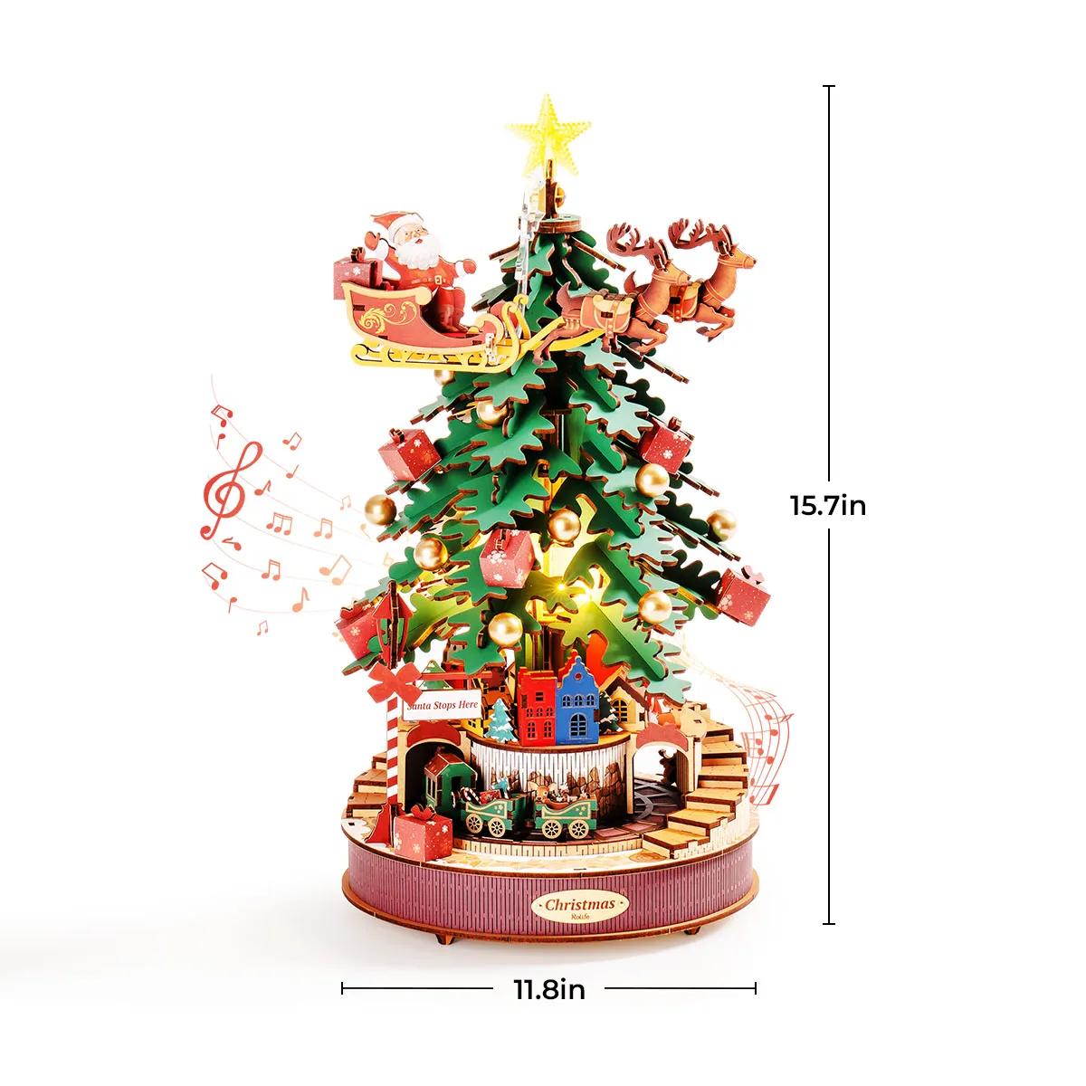 Rolife 3D Holzpuzzle - Weihnachtsmelodie Baum AMS01 Galeriebild 9