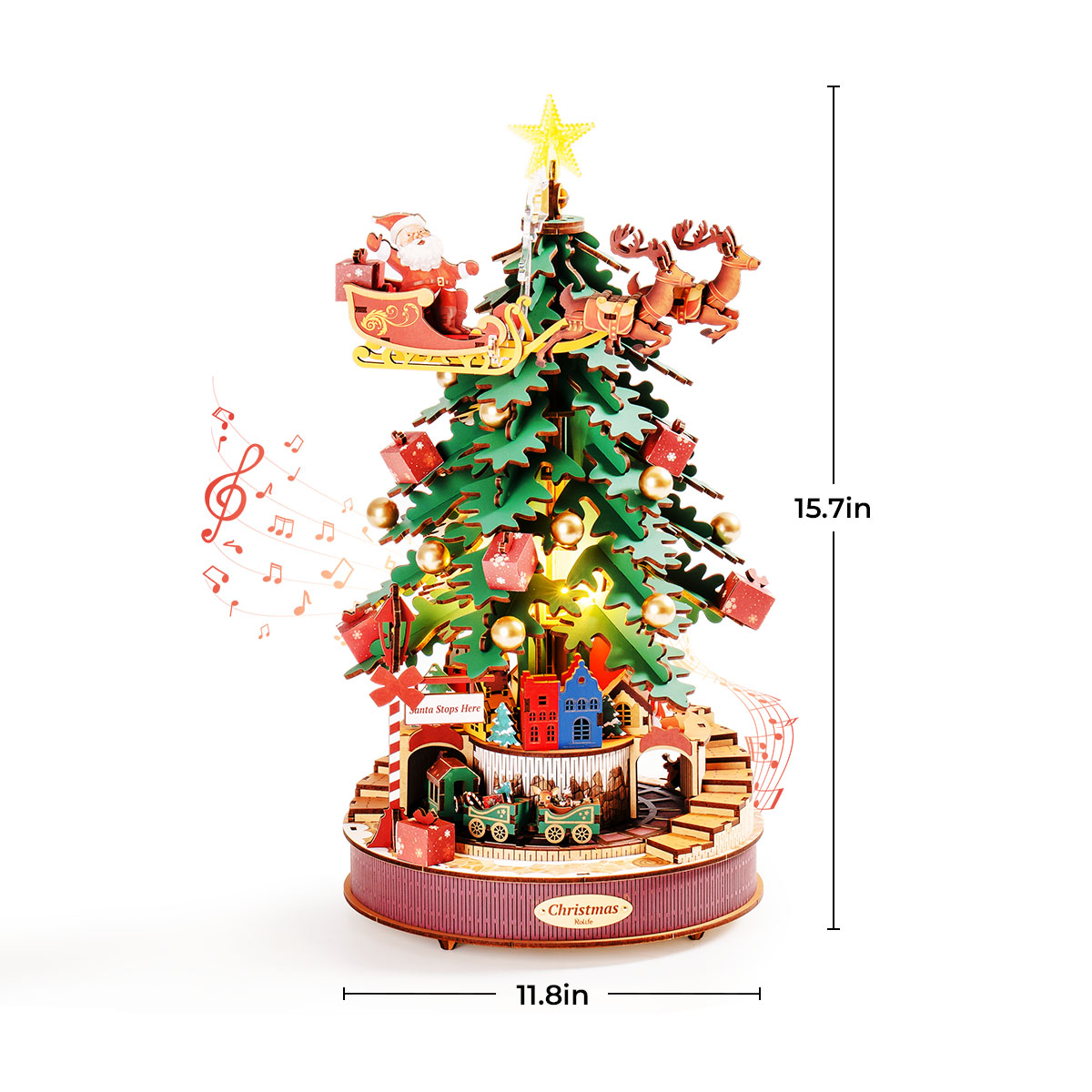 Rolife 3D Holzpuzzle - Weihnachtsmelodie Baum AMS01 Galeriebild 9