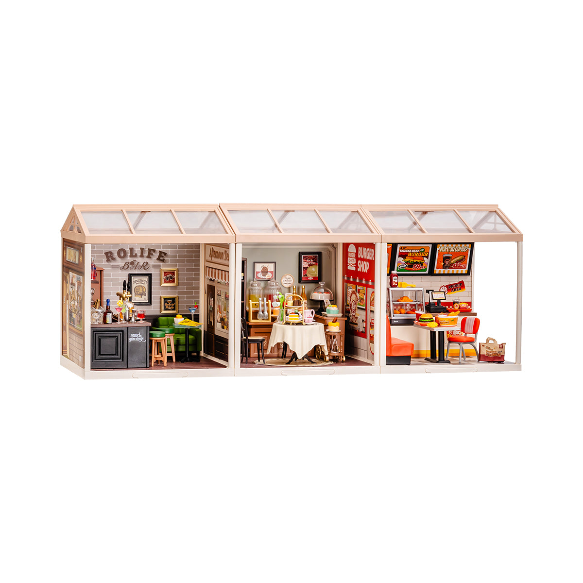 Rolife Super Creator Maison Miniature 3-en-1 Vue détaillée