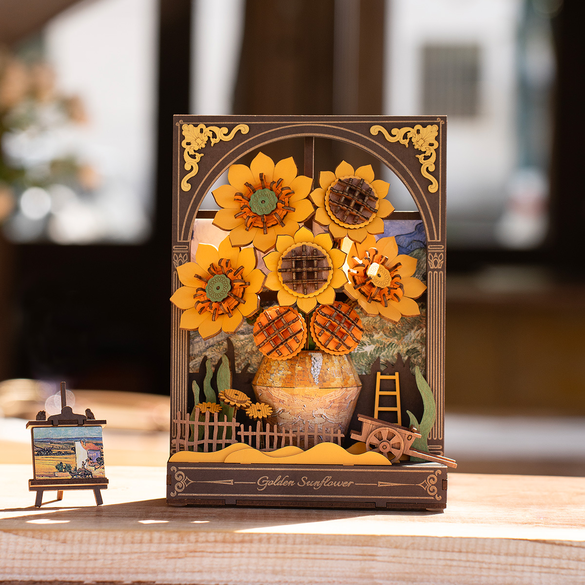 Rowood 3D Wooden Puzzle - Tournesol Doré TH002 image héroïque du produit