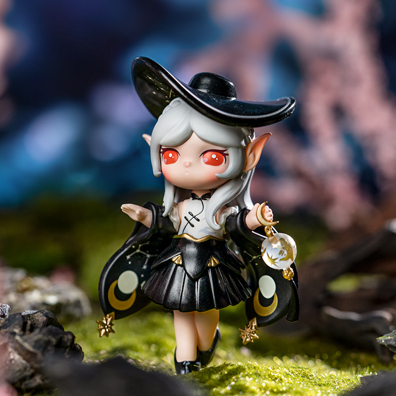 Rolife Surprise Figure Dolls - Paradise Guardians zwarte outfit karakter close-up scène
