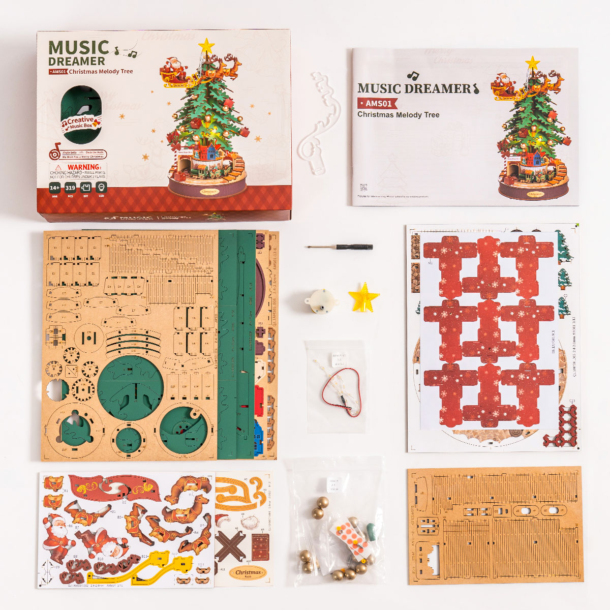 Rolife 3D Holzpuzzle - Weihnachtsmelodie Baum AMS01 Galeriebild 3