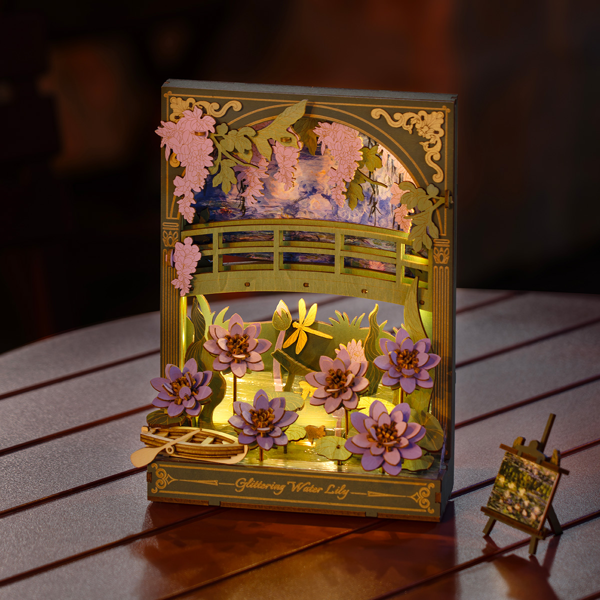 Rowood 3D Wooden Puzzle - Nénuphar scintillant TH001 vue alternative du produit