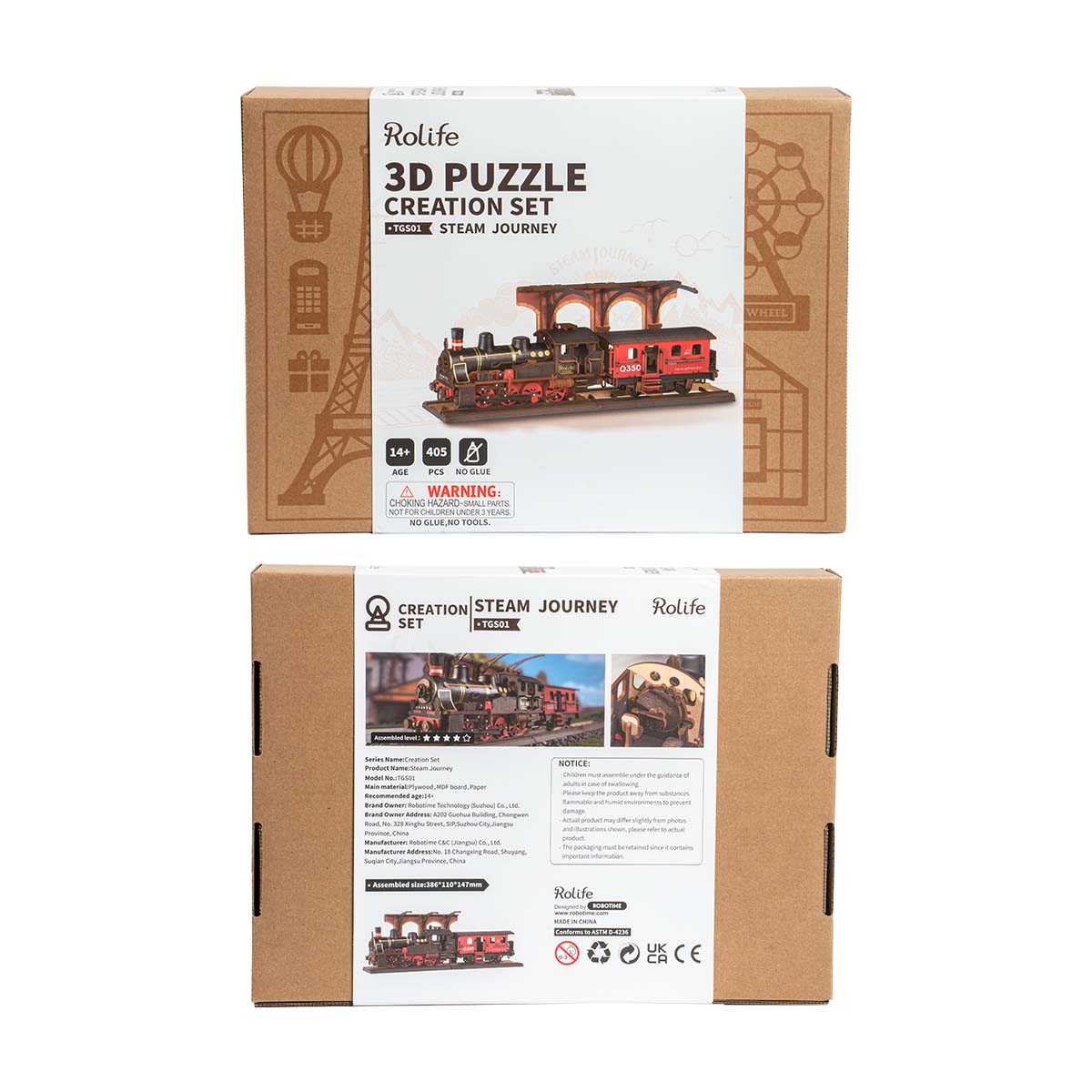 Rolife 3D Wooden Puzzle - Steam Journey TGS01 image de galerie 7