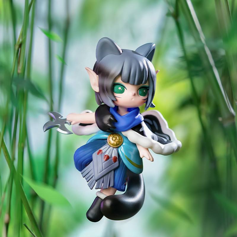 Rolife Surprise Figure Dolls - Paradise Guardians kat-oortjes karakter close-up scène