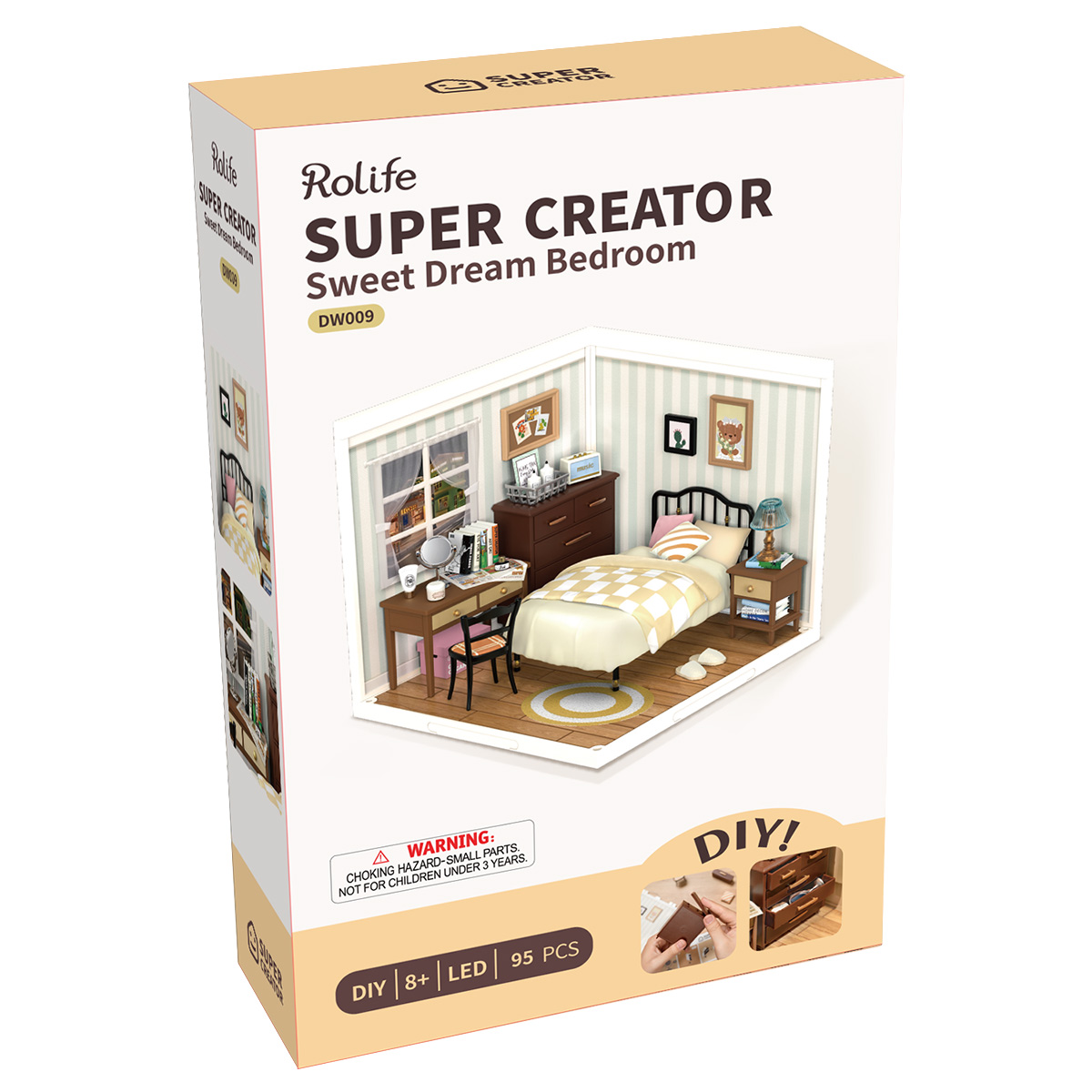 Rolife Sweet Dream Bedroom Super Creator Miniature House DW009 Galerie Bild 8
