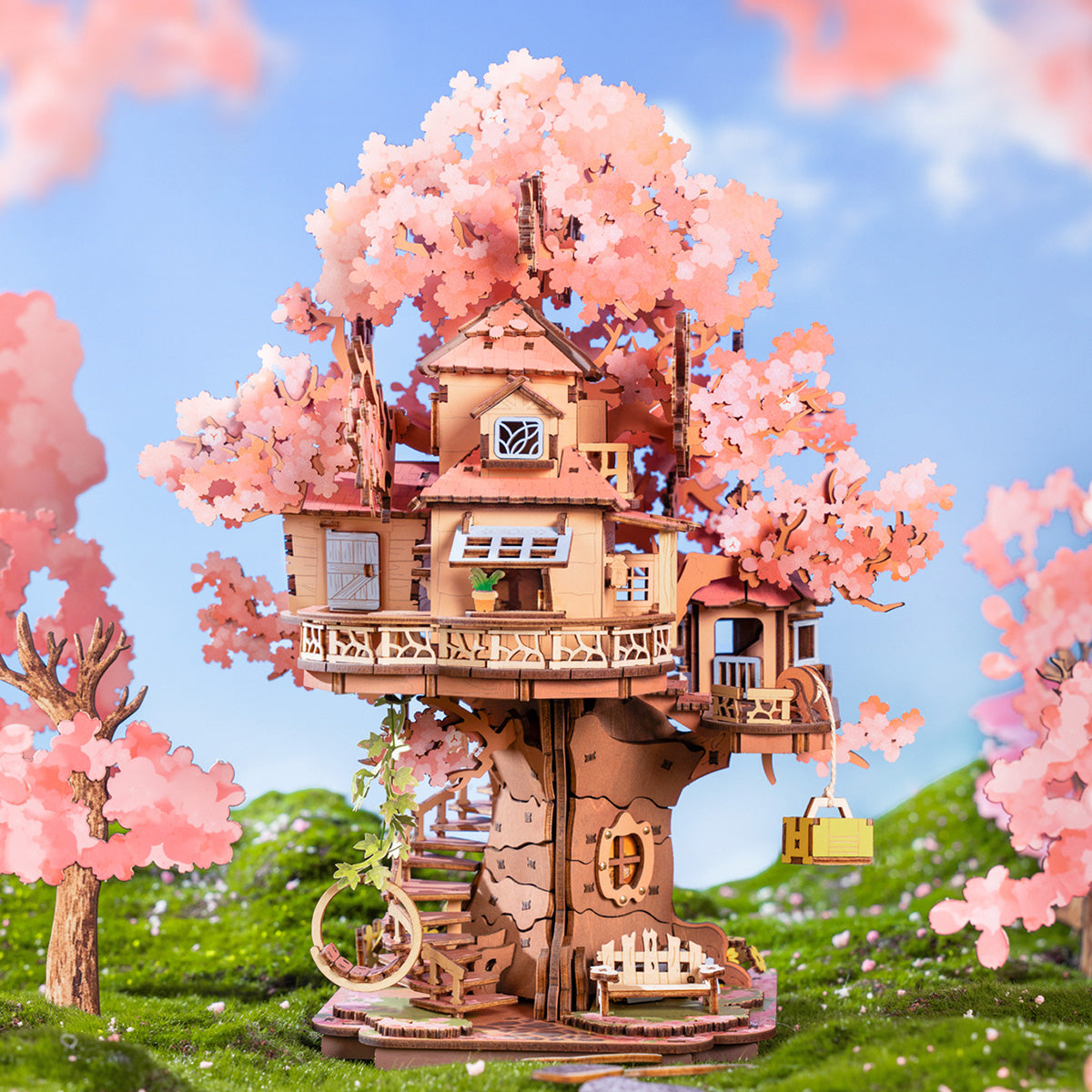 Rolife 3D Wooden Puzzle - Sakura Tree House TGS04 product hero image