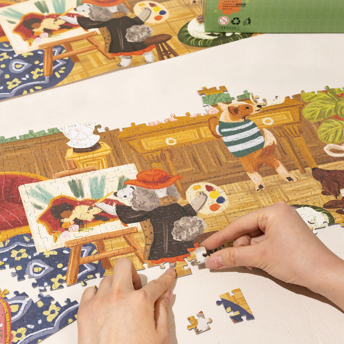 Rolife 1000 stukjes legpuzzel - Doggie Art Gallery PT008 detailweergave