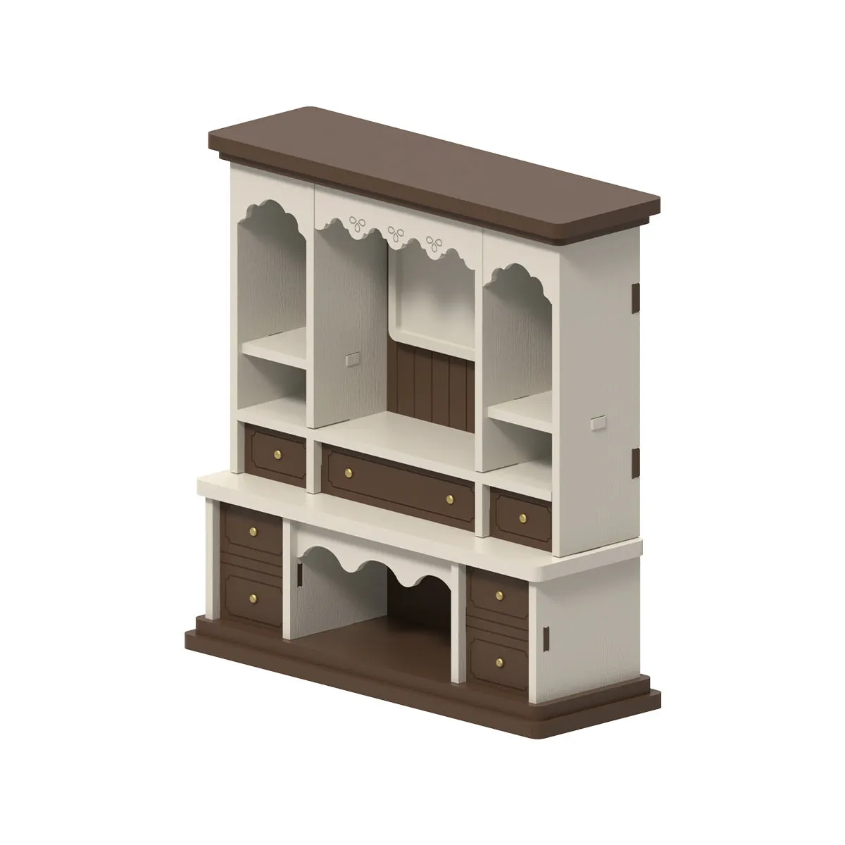 Rolife Fun Pieces Vaisselier High Cabinet (Walnut) FPB18001-1 Walnut product view FPB18001-1 1