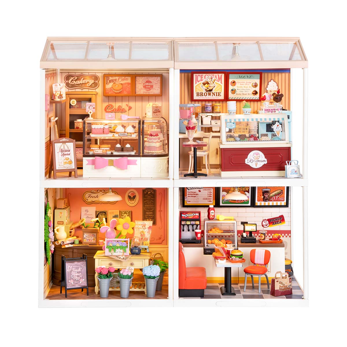 Rolife Super Creator Miniature House 4 in 1 Four Grid product hero image