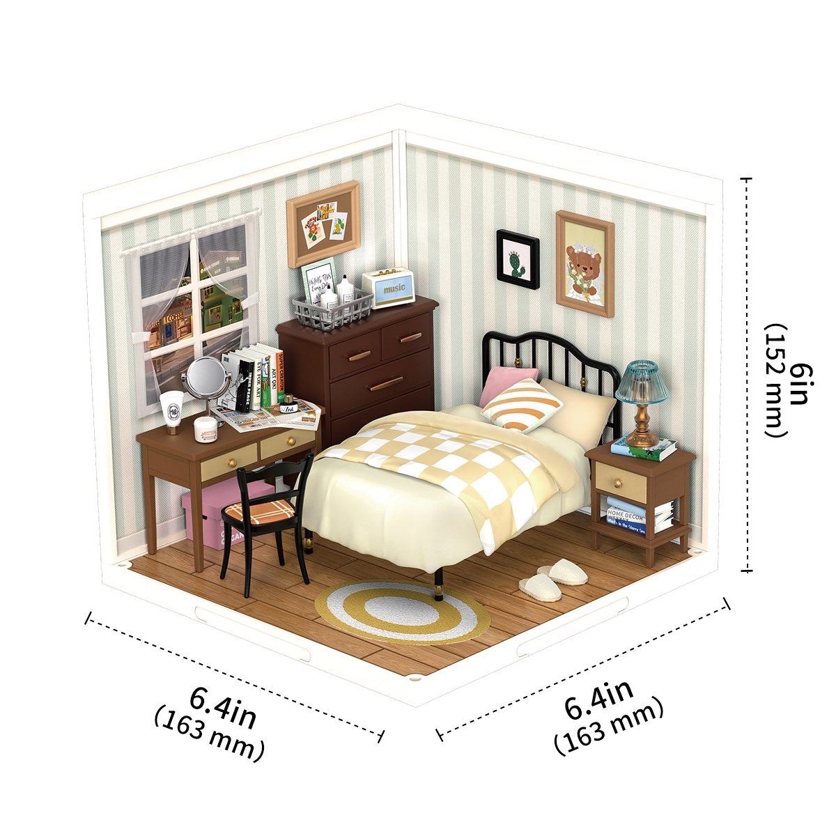 Rolife Sweet Dream Bedroom Super Creator Miniature House DW009 Galerie Bild 7